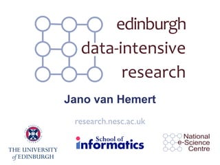 "'()*+!,&
  '$-$.()-")#(/"
        !"#"$!%&
Jano van Hemert
 research.nesc.ac.uk
 