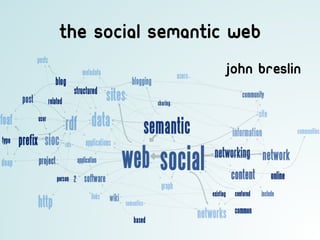 The social semantic web
                  John breslin
 