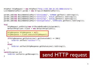 send HTTP request
                    6
 