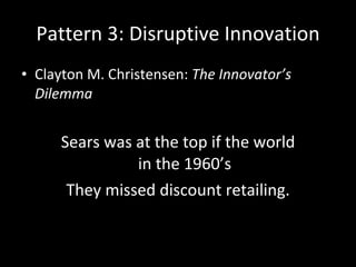 Pattern 2: Urgency
John P. Kotter, A Sense of Urgency

                            Over 70% of all change
                                initiatives fail.
 