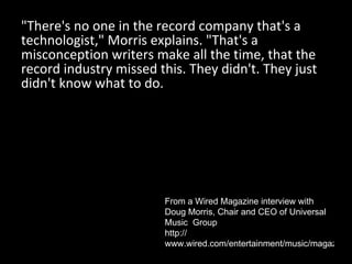 Understanding the levels
               1      2    3    4    5


     People
                   Strong sense of teamwork
   Processes
                   exists across the organization
Measurement
                   Everyone is involved in
  Technology       process improvement
 