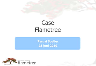 Case
Flametree
Pascal Spelier
28 juni 2010




                 1
 