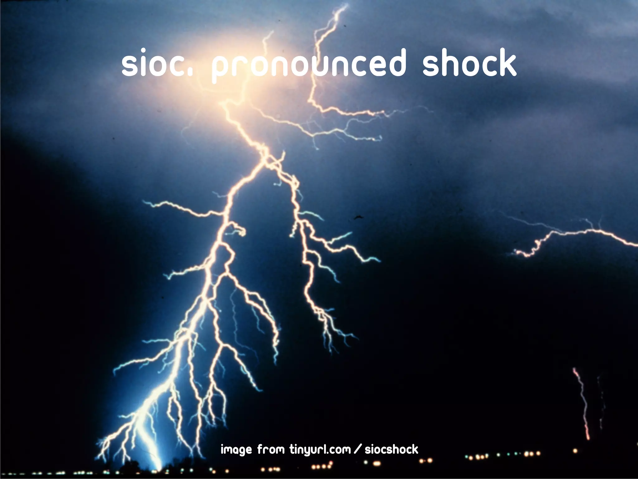 SIOC, pronounced shock




     image from tinyurl.com/siocshock
 