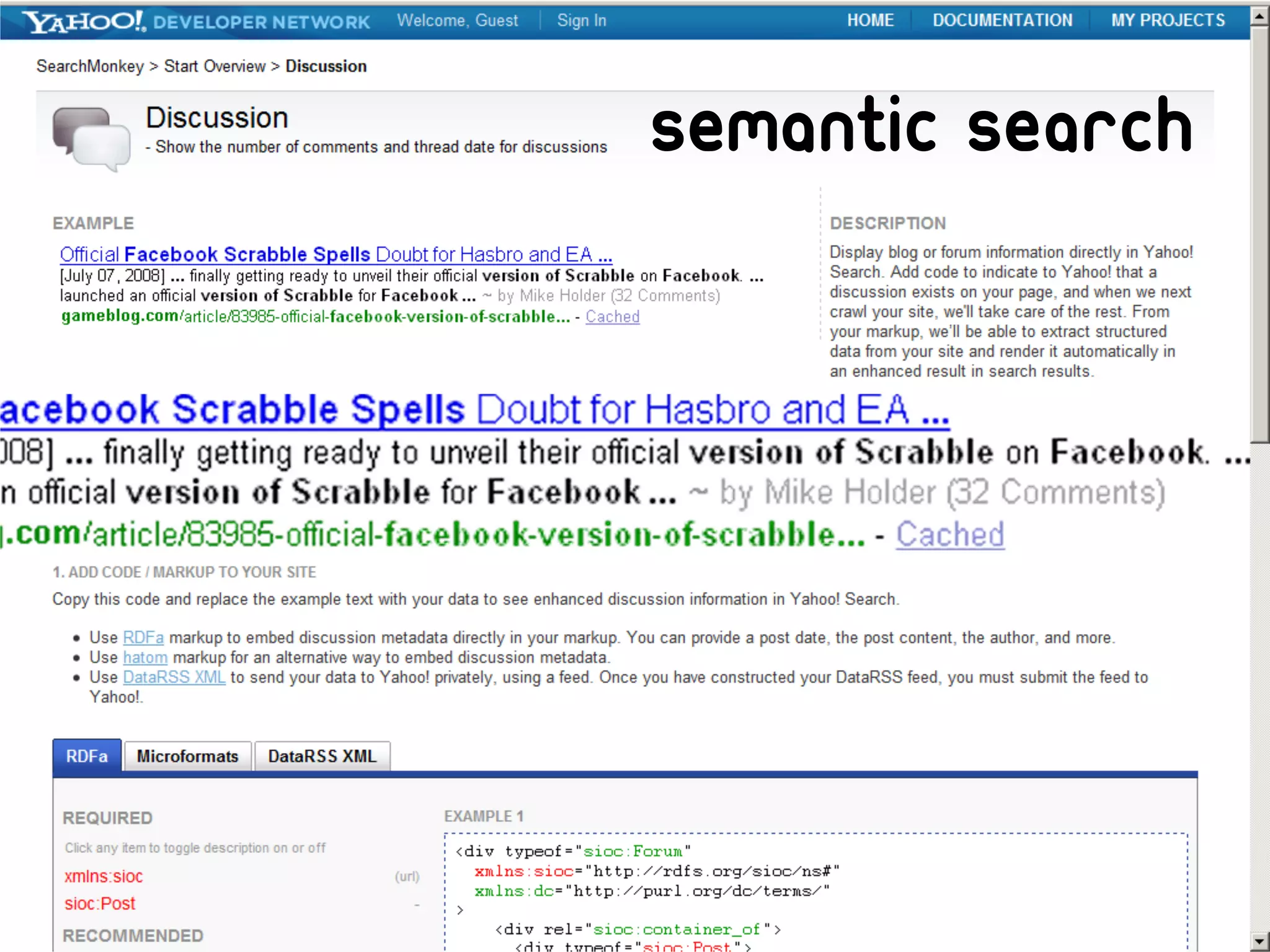 Semantic search
 