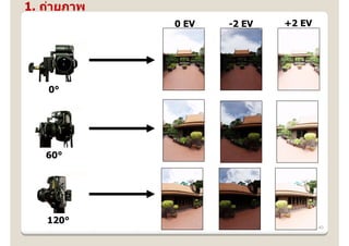1. ถ่ายภาพ
             0 EV   -2 EV   +2 EV




   0°




   60°




   120°
                                    40
 