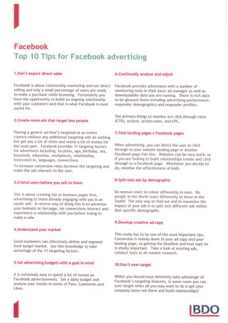 SWitched on! Facebook Advertising Tips