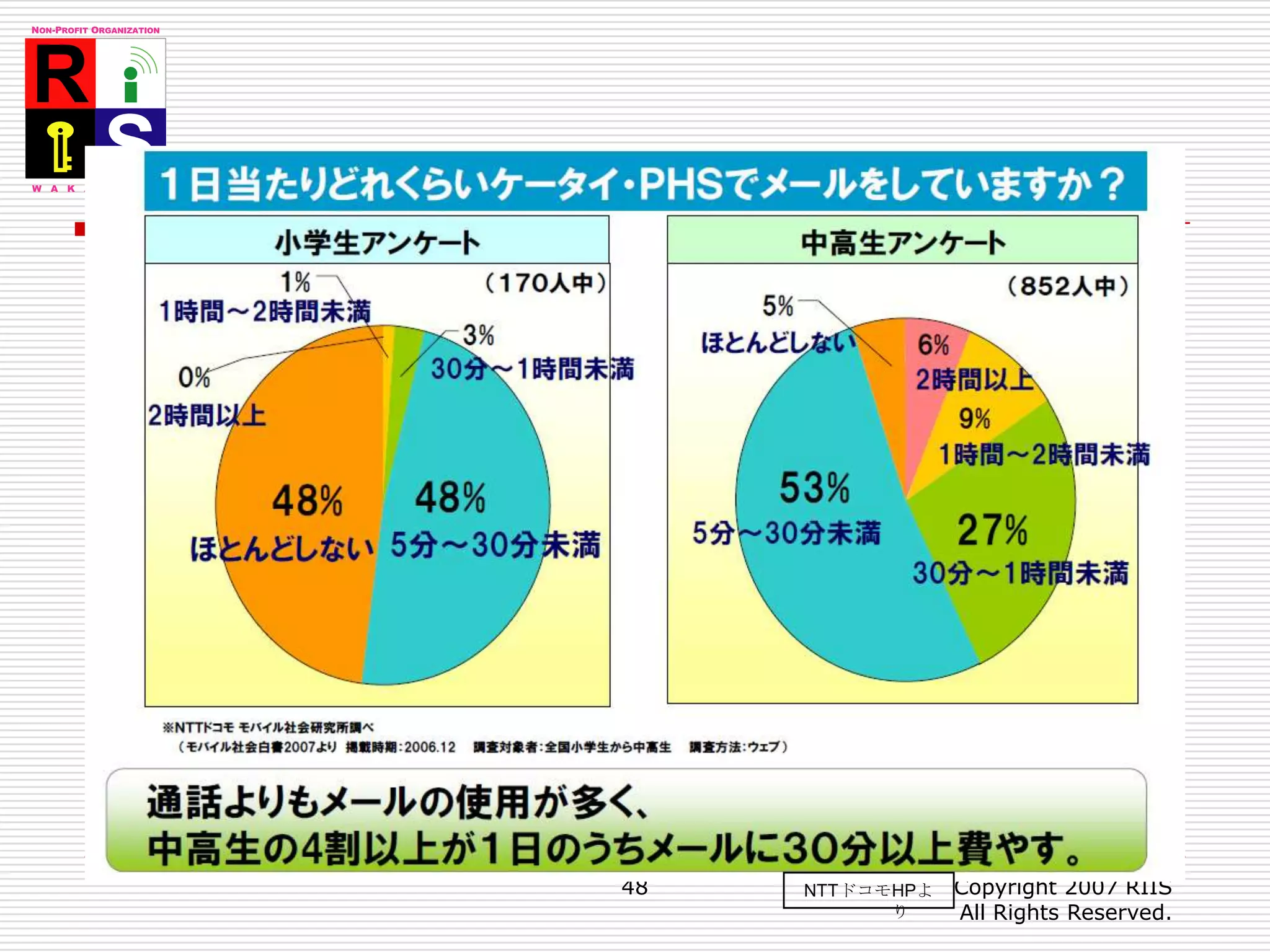 Copyright 2007 RIIS All Rights Reserved.48NTTドコモHPより