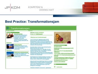 15.03.13   14




Best Practice: Transformationsjam
 