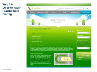 Web 2.0
„Nice to have“
Projekt-Wiki:
Eintrag          15.03.13   59




Quelle: JP│KOM
 