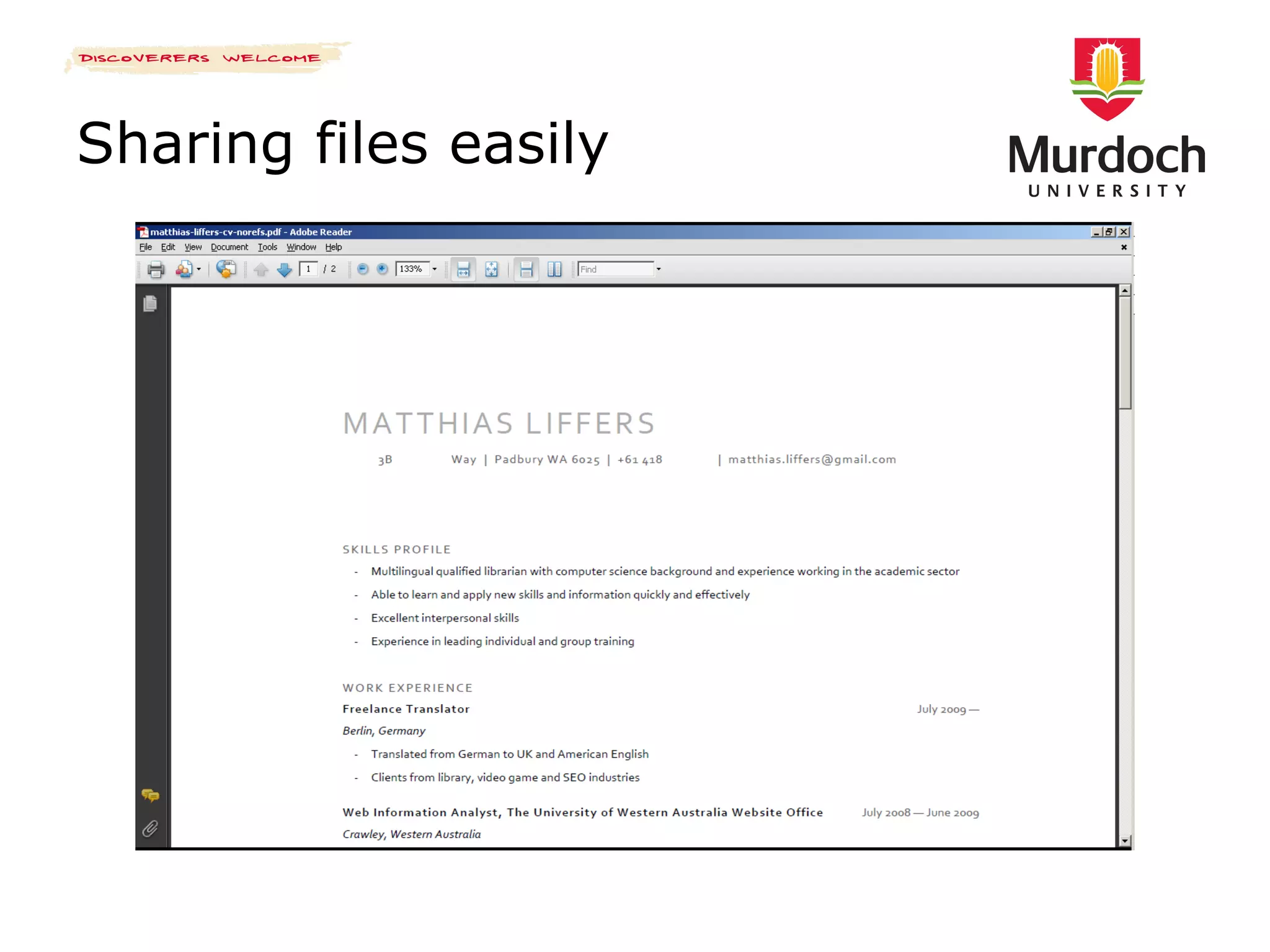 Sharing files easily 