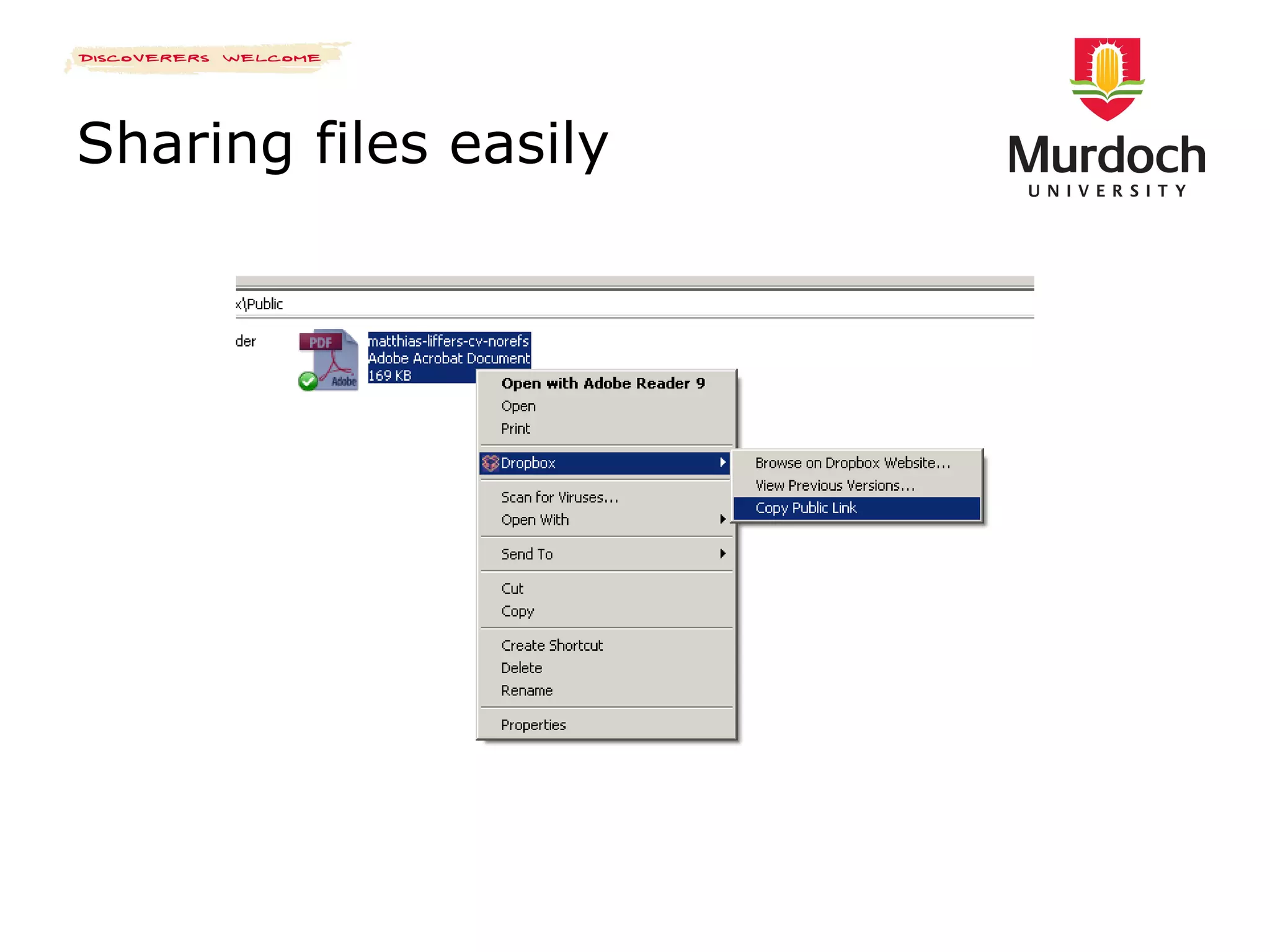 Sharing files easily 
