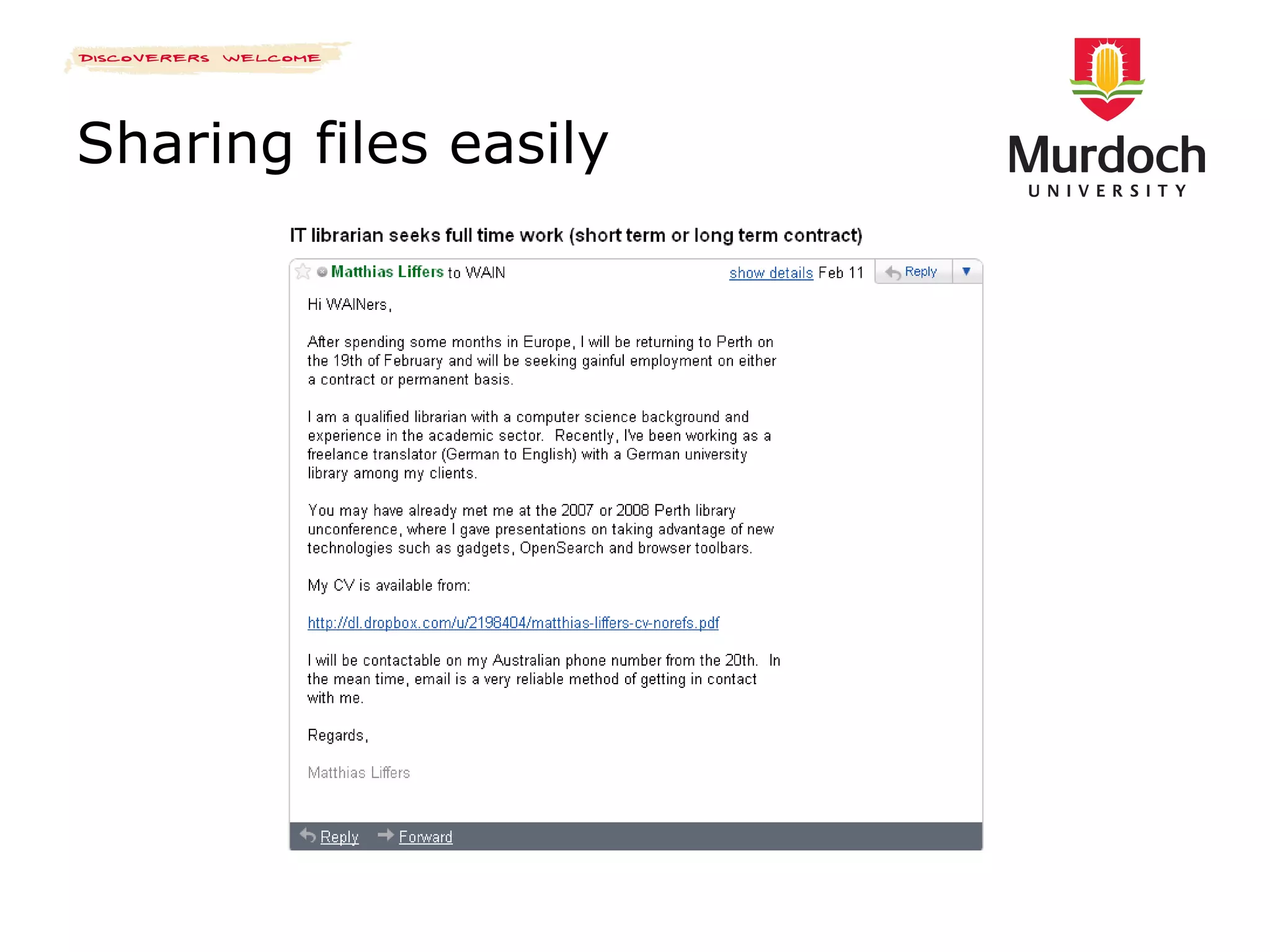 Sharing files easily 