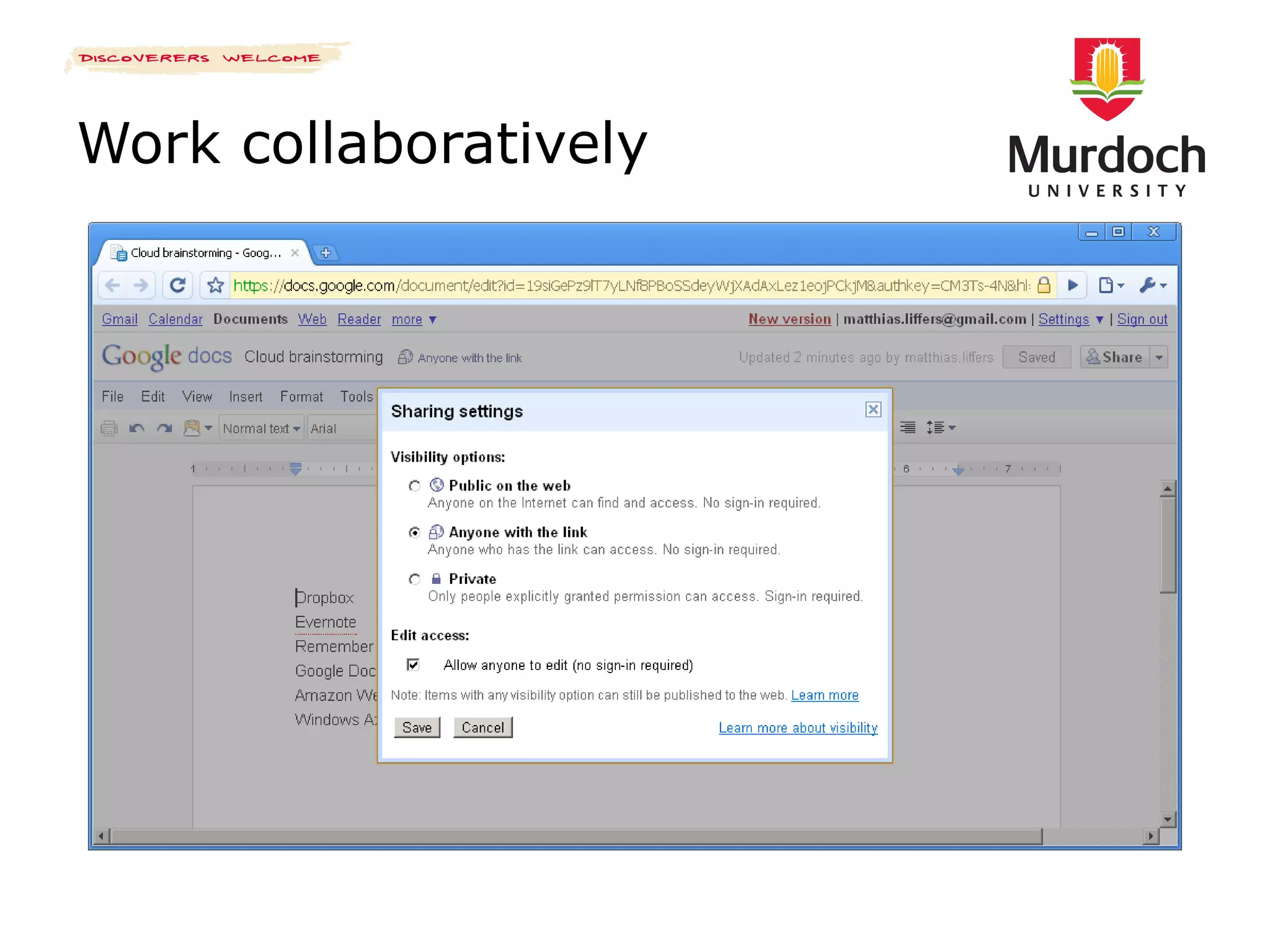 Work collaboratively 