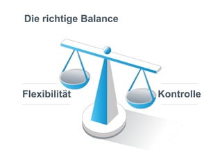 Die richtige Balance




Flexibilität           Kontrolle
 