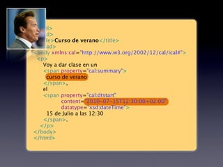 <html>
<head>
 <title>Curso de verano</title>
</head>
<body xmlns:cal="http://www.w3.org/2002/12/cal/ical#">
 <p>
   Voy a...