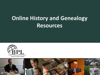 Online History and Genealogy Resources 