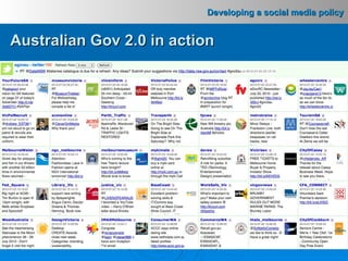 Australian Gov 2.0 in action 