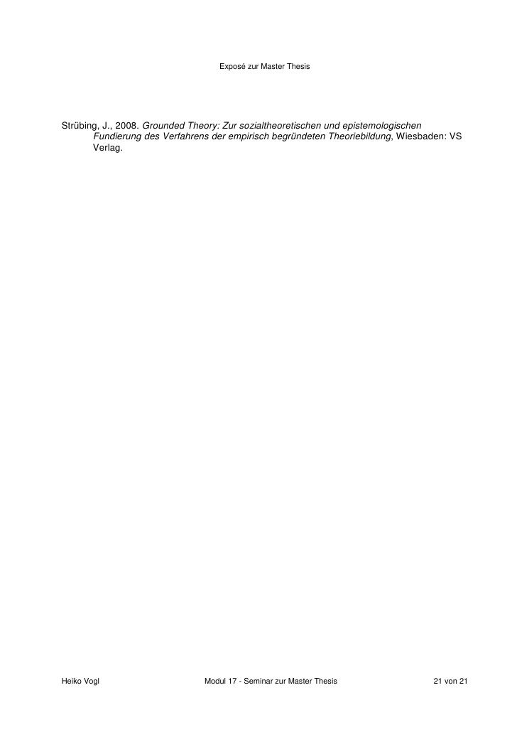 Master thesis 2008