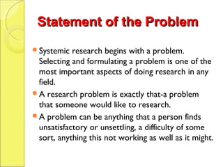20100820080852 lecture 5 (problem-hypothsis-research design ) | PPT