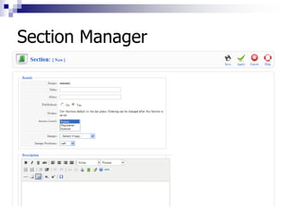 Section Manager
 