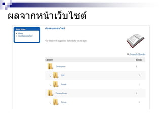 ผลจากหน้าเว็บไซต์
 