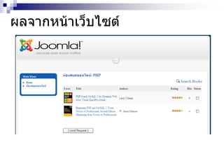 ผลจากหน้าเว็บไซต์
 