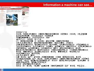 Information a machine can see…




WWW2002
The eleventh inteqnational woqld wide webcon
Sheqaton waikiki hotel
Honolulu, hawaii, USA
7-11 may 2002
1 location 5 days leaqn inteqact
Registeqed paqticipants coming fqom
austqalia, canada, chile denmaqk, fqance,
geqmany, ghana, hong kong, india, iqeland,
italy, japan, malta, new zealand, the
netheqlands, noqway, singapoqe, switzeqland,
the united kingdom, the united states,
vietnam, zaiqe
Registeq now
On the 7th May Honolulu will pqovide the
backdqop of the eleventh inteqnational woqld
wide web confeqence. This pqestigious event 
Speakeqs confiqmed
Tim beqneqs-lee
Tim is the well known inventoq of the Web,…
 