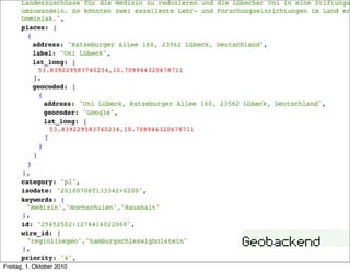 Geobackend
      IFRA Newsroom Summit 2010, September 8th, ,© Dr. Gerd Kamp


Freitag, 1. Oktober 2010
 