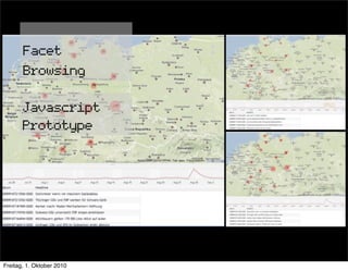 Facet
       Browsing

       Javascript
       Prototype




Freitag, 1. Oktober 2010
 
