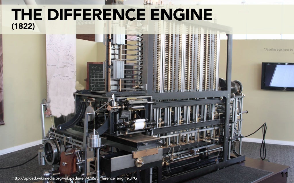 THE DIFFERENCE ENGINE (1822)
