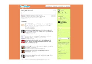 Social-Media-Plattformen
Twitter



   • twitter.com und Applikationen


   • Wer twittert was?


   • (Strategischer) Followeraufbau


   • „Retweets“ und „Replies“


   • Deutschland: 300.000 Accounts, 335 % Wachstum                                             Hype vorbei?




25 | Social-Media-Dienste für Studierendenwerbung und Medieninformation | 21. September 2010                  © sympra
 