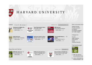 Social Media Best Practise
Web-2.0-Leitplanken



   •     Harvard


   •          Grundregeln für die öffentliche Online-Beteiligung geben
         Sicherheit – für Unternehmen und für den Mitarbeiter


   •     Erarbeiten und Veröffentlichen der Guidelines asap
         (idealerweise vor dem ersten Social-Media-Auftritt)


   •     wichtiger als schriftliche Regeln: lebendiger Umgang mit ihnen
         und mit Social Media; Verständnis und Vertrauen fördern


54 | Social-Media-Dienste für Studierendenwerbung und Medieninformation | 21. September 2010   © sympra
 