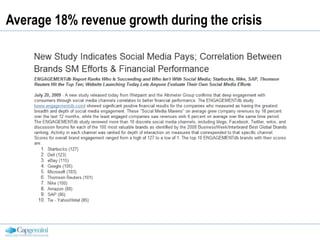 Average 18% revenue growth during the crisis