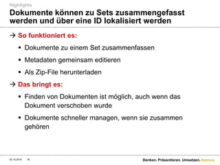SharePoint. Dokumentenbibliotheke.28.09.2010Denken. Präsentieren. Umsetzen.17