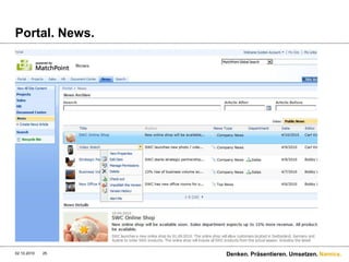 Project. Space.28.09.2010Denken. Präsentieren. Umsetzen.24