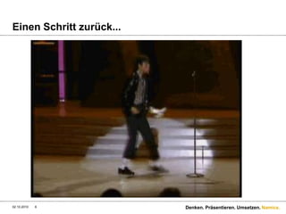 Einen Schritt zurück...28.09.20106Denken. Präsentieren. Umsetzen.