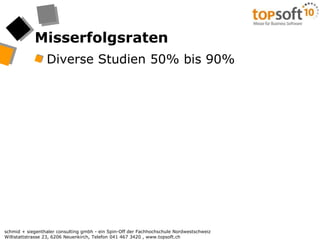 MisserfolgsratenDiverse Studien 50% bis 90%