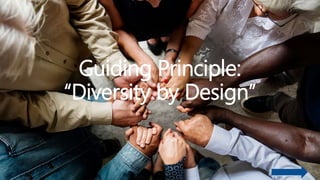 Guiding Principle:
“Diversity by Design”
 