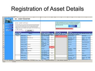 Registration of Asset Details 