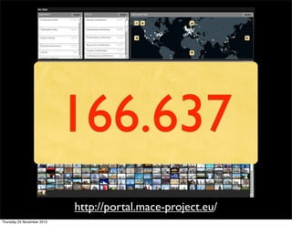 http://portal.mace-project.eu/
166.637
Thursday 25 November 2010
 