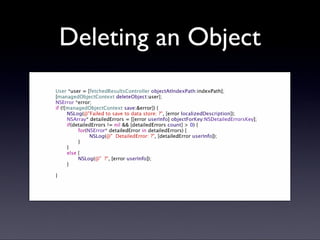 Core Data presentation