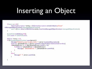 Core Data presentation
