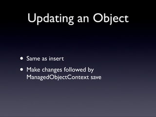 Core Data presentation