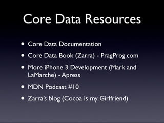 Core Data presentation