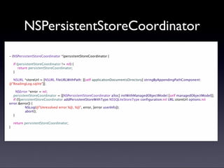 Core Data presentation