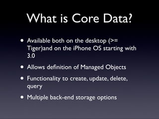 Core Data presentation