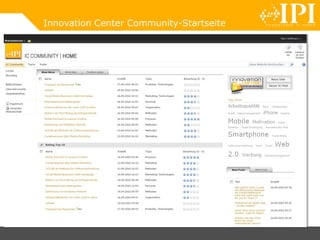 Innovation Center Community-Startseite
 