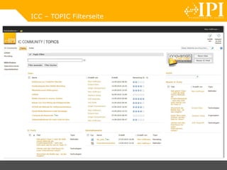 ICC – TOPIC Filterseite
 
