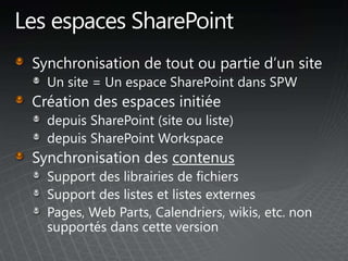 SharePoint Saturday France : SharePoint Workspace 2010