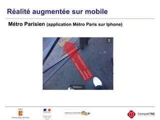 Réalité augmentée sur mobile Métro Parisien  (application Métro Paris sur Iphone) 